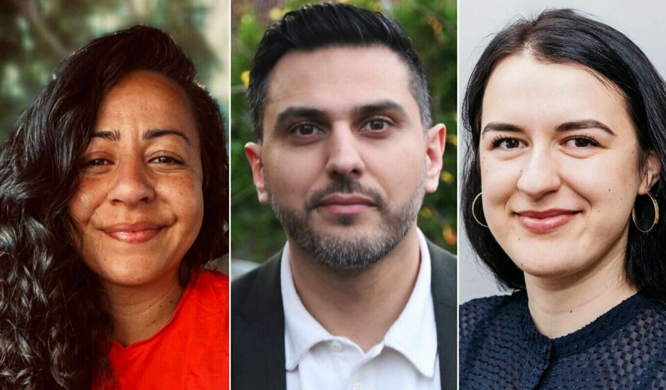 Hvor mange rapporter, nyhetssaker og personlige vitnesbyrd skal vi trenge før vi innser at rasisme er et reelt problem, spør forfatterne av innlegget (fra v.): Hasti Sharifi Endestad, Umar Ashraf og Minela Košuta. (fra v.): Hasti Sharifi Endestad, Umar Ashraf og Minela Košuta.