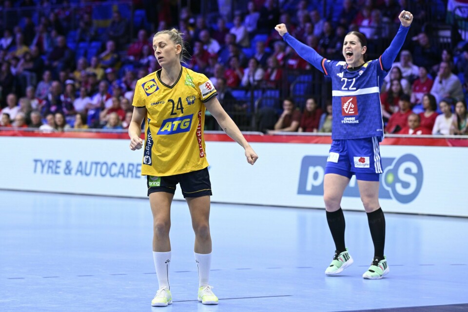 Nathalie Hagman depper underveis i Sveriges tap for Frankrike. Resultatet sluknet håpet om svensk semifinale i EM. Nathalie Hagman depper underveis i Sveriges tap for Frankrike. Resultatet sluknet håpet om svensk semifinale i EM. Foto: Jessica Gow / TT / NTB