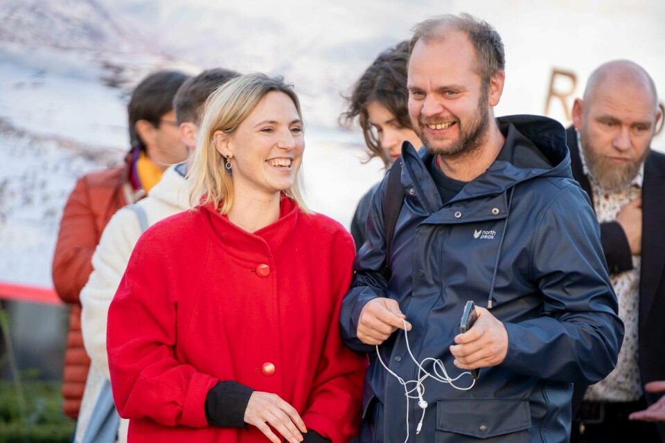 Partifellene Sofie Marhaug og Mímir Kristjánsson har vært kjærester i over to år. Sofie Marhaug