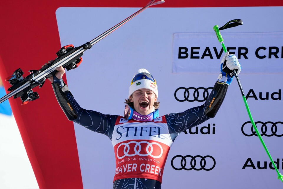 Lucas Pinheiro Braathen sikret BRasils første pallplass i Beaver Creek. Lucas Pinheiro Braathen sikret BRasils første pallplass i Beaver Creek. Foto: John Locher / AP Photo / NTB.