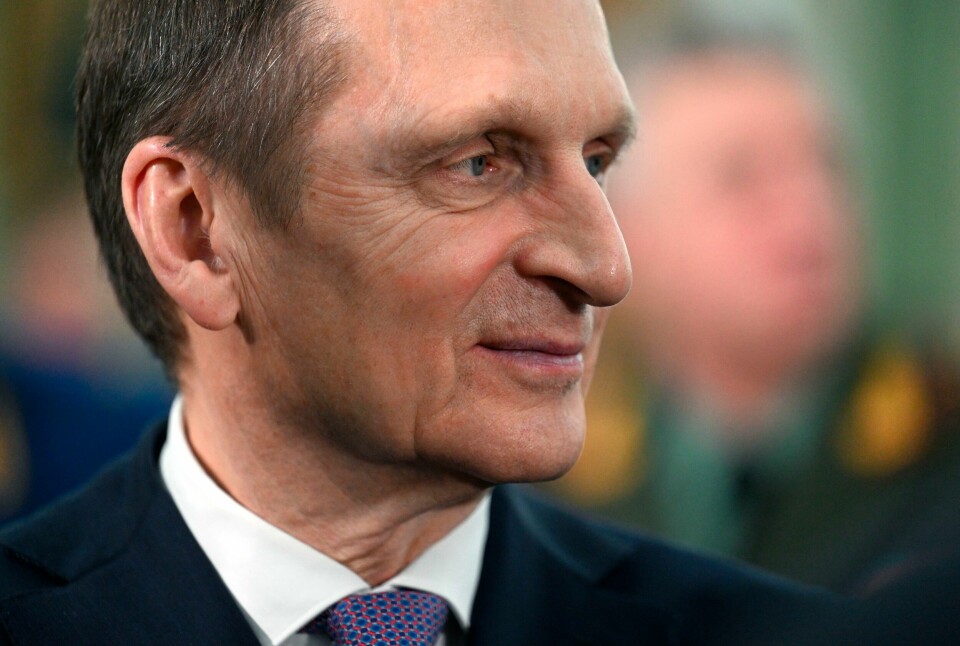 Russlands etterretningssjef Sergej Narysjkin hevder landet er i ferd med å oppnå sine strategiske mål i Ukraina, der krigen har herjet siden februar 2022. Russlands etterretningssjef Sergej Narysjkin hevder landet er i ferd med å oppnå sine strategiske mål i Ukraina, der krigen har herjet siden februar 2022. Foto: Pavel Bednyakov / Sputnik / Kreml / AP / NTB