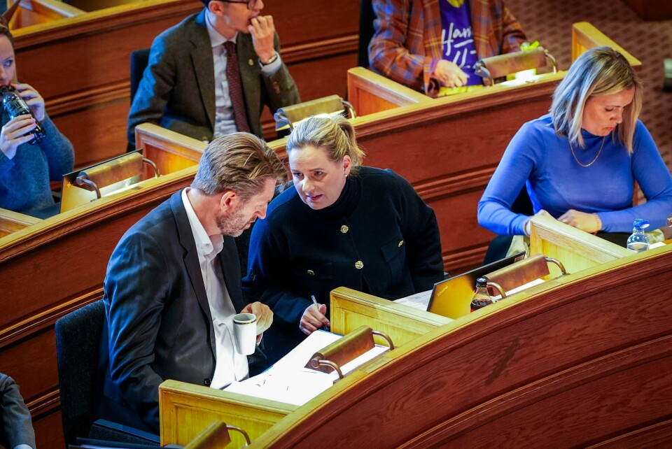 Byrådsleder Eirik Lae Solberg (H, t.v.) og kultur- og næringsbyråd Anita Leirvik North (H, midten) er i sentrum i morgendagens store politiske drama i Oslo. Byrådsleder Eirik Lae Solberg (H, t.v.) og kultur- og næringsbyråd Anita Leirvik North (H, midten) er i sentrum i morgendagens store politiske drama i Oslo. Foto: Lise Åserud / NTB
