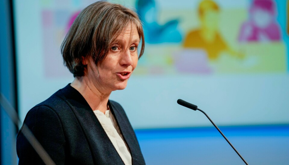 Barne- og familieminister Kjersti Toppe (Sp) varsler tiltak for å hindre overgrep på barnevernsinstitusjoner. Regjeringen er opptatt av at vi skal ha en sterk velferdsstat, sier barne- og familieminister Kjersti Toppe (Sp). Foto: Terje Bendiksby / NTB