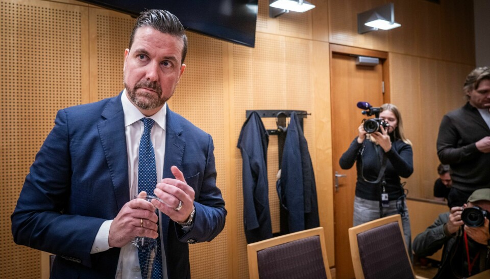 Øyvind Bratlien i Oslo tinghus da Marius Borg Høiby ble fremstilt for varetektsfengsling i november. Øyvind Bratlien sier at Marius Borg Høiby ikke erkjenner de to voldtektene han er siktet for. Foto: Ole Berg-Rusten / NTB