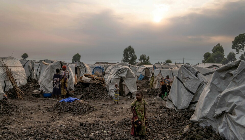 Konflikten øst i Kongo, som også rwandiskstøttede styrker er involvert i, har drevet mange mennesker på flukt. Her fra en leir i utkanten av Goma, en storby i Kongo like ved grensen til Rwanda. Bildet ble tatt i juli i år. Arkivfoto. Konflikten øst i Kongo, som også rwandiskstøttede styrker er involvert i, har drevet mange mennesker på flukt. Her fra en leir i utkanten av Goma, en storby i Kongo like ved grensen til Rwanda. Bildet ble tatt i juli i år. Arkivfoto: Moses Sawasawa / AP / NTB