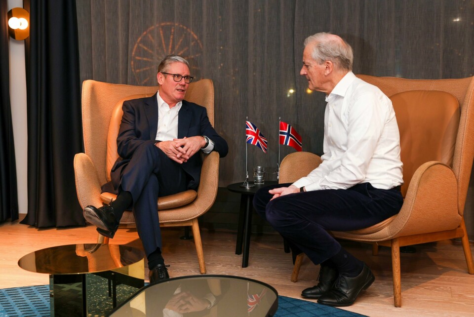 Den britiske statsministeren Keir Starmer besøker Bergen mandag. Her fra et møte med Støre tidlig mandag morgen. Den britiske statsministeren Keir Starmer besøker Bergen mandag. Her fra et møte med Støre tidlig mandag morgen. Foto: Silje Katrine Robinson / NTB