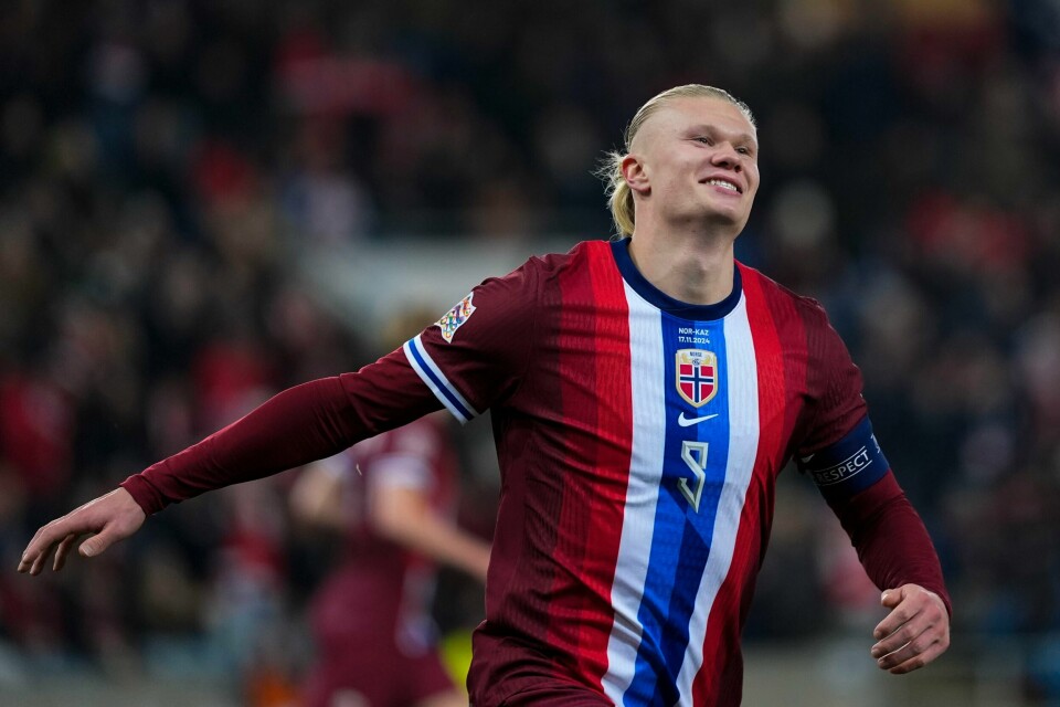 Erling Braut Haaland var i målform for Norge i høst og sørget for at Norge ender så vidt høyre på Fifa-rankingen i 2024 enn ved utgangen av fjoråret. Erling Braut Haaland har fortsatt å pøse inn mål i 2024. Foto: Terje Pedersen / NTB