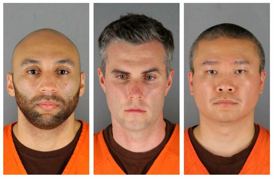 J. Alexander Kueng, Thomas Lane og Tou Thao må møte i retten 20. januar for å ha krenket George Floyds sivile retter i 2020. Arkivfoto: Hennepin County Sheriff's Office via AP / NTB J. Alexander Kueng, Thomas Lane og Tou Thao må møte i retten 20. januar for å ha krenket George Floyds sivile retter i 2020. Arkivfoto: Hennepin County Sheriff's Office via AP / NTB