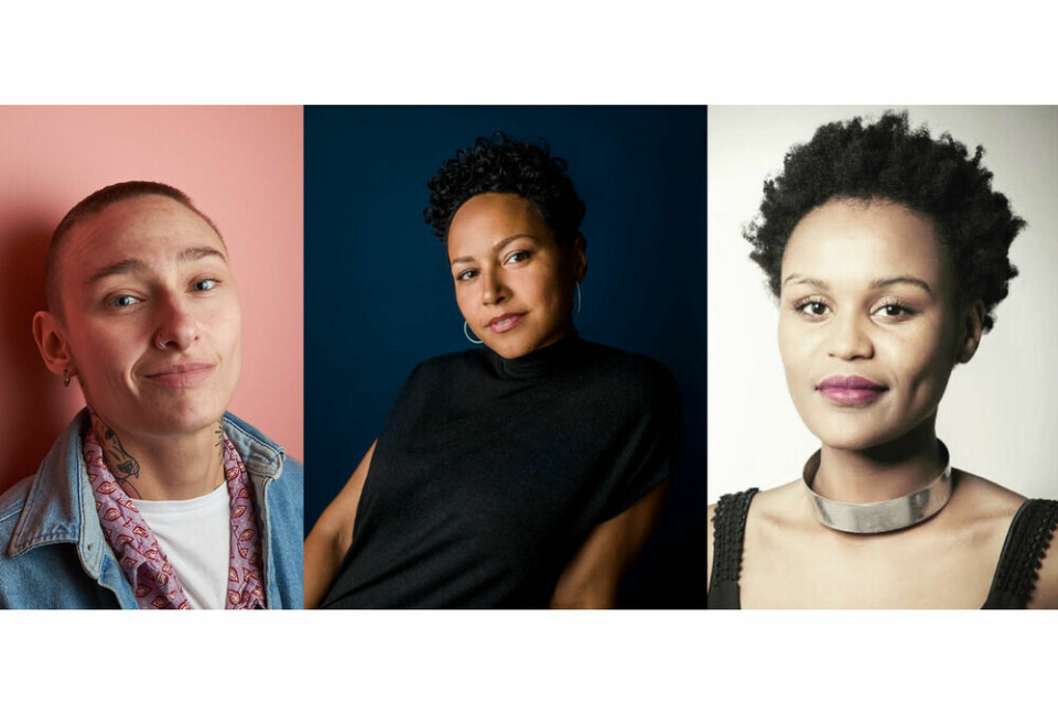 F.v. Martine Næss Johansen, Zezé Kolstad og Jae Nyamburah er de utvalgte regissør-spirene til Det norske teatrets satsning i Groruddalen. F.v. Martine Næss Johansen, Zezé Kolstad og Jae Nyamburah er de utvalgte regissør-spirene til Det norske teatrets satsning i Groruddalen.
