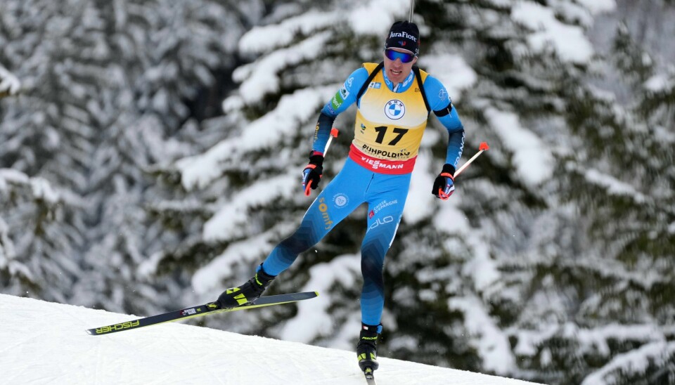 Quentin Fillon Maillet vant sprinten i Ruhpolding. Quentin Fillon Maillet vant sprinten i Ruhpolding. Foto: Matthias Schrader / AP / NTB
