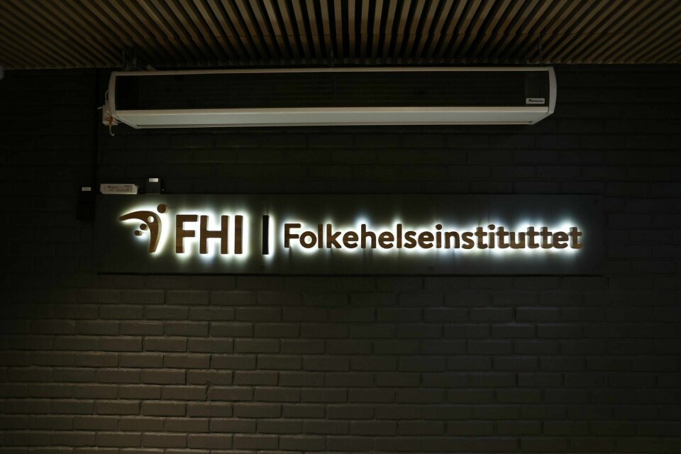 Folkehelseinstituttet. Oslo 20210107. Folkehelseinstituttet skilt og logo.Foto: Jil Yngland / NTB
