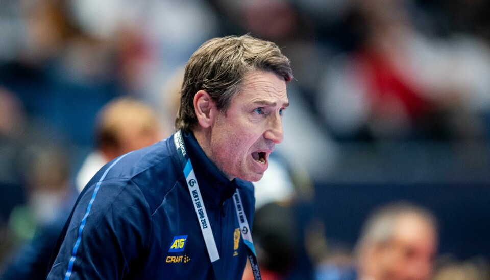 Glenn Solberg er en engasjert leder på Sverige-benken. I kveld venter Norge i EM. Glenn Solberg er en engasjert leder på Sverige-benken. I kveld venter Norge i EM.Foto: Annika Byrde / NTB