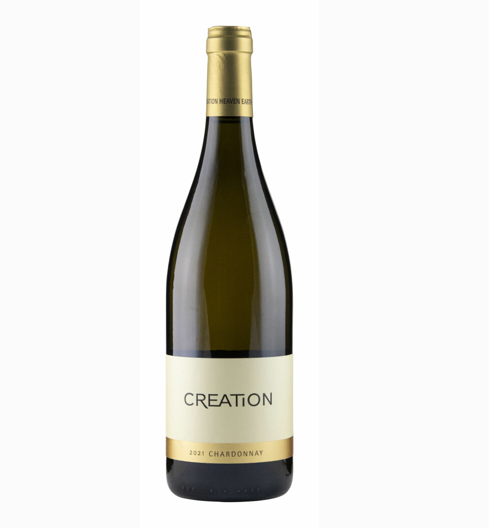 Creation Chardonnay 2021, kr 259,90. Foto: Produsenten VIN: Creation Chardonnay 2021, kr 259,90. Foto: Produsenten