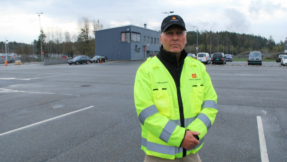 Fagleder Øyvind Grotterød i Statens vegvesen ved Svinesund kontrollstasjon. Fagleder Øyvind Grotterød i Statens vegvesen.