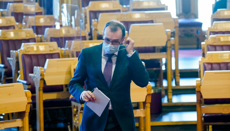 Klima- og miljøminister Espen Barth Eide (Ap), a.k.a. Marte Mjøs Persen, under den muntlige spørretimen i Stortinget onsdag. Klima- og miljøminister Espen Barth Eide (Ap) under den muntlige spørretimen i Stortinget onsdag.