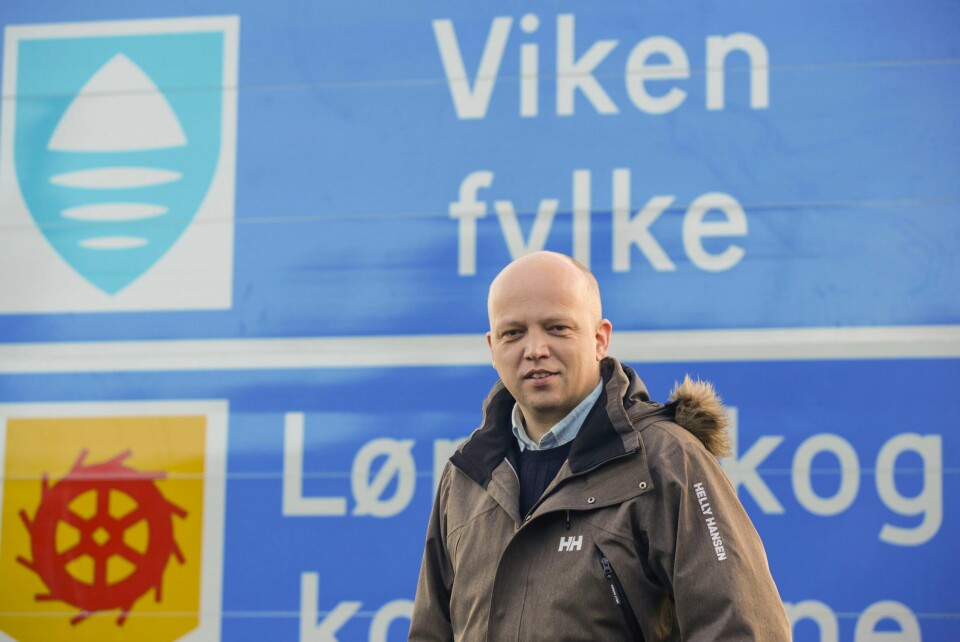 Ved månedsskiftet blir det klart om Senterparti-leder Trygve Slagsvold Vedum får oppfylt sitt ønske om å dele opp alle tvangssammenslåtte fylker. Ved månedsskiftet blir det klart om Senterparti-leder Trygve Slagsvold Vedum får oppfylt sitt ønske om å dele opp alle tvangssammenslåtte fylker. Foto: Vidar Ruud / NTB