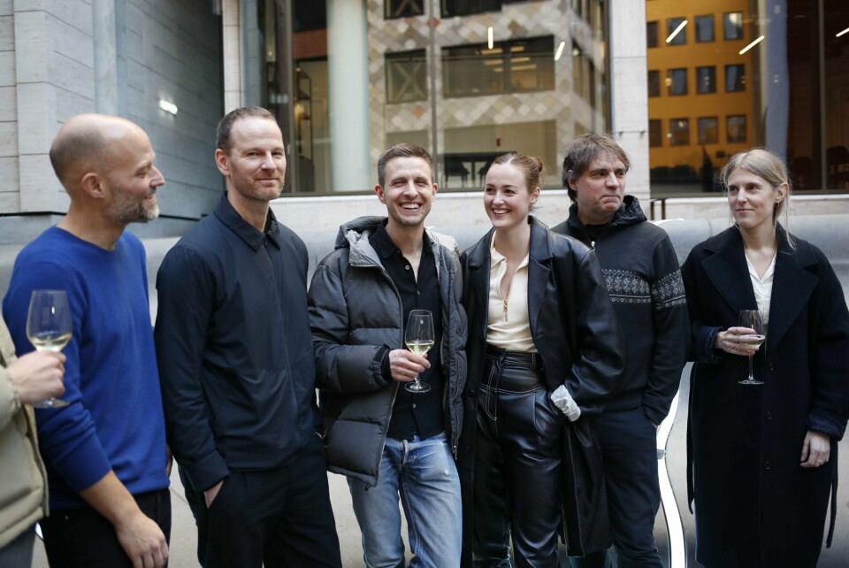 Eskil Vogt,Joachim Trier, Anders Lie Danielsen, Renate Reinsve og Thomas Robsahm etter at den norske filmen «Verdens verste menneske» ble nominert til Oscar i kategorien beste utenlandske film. Verdens verste menneske