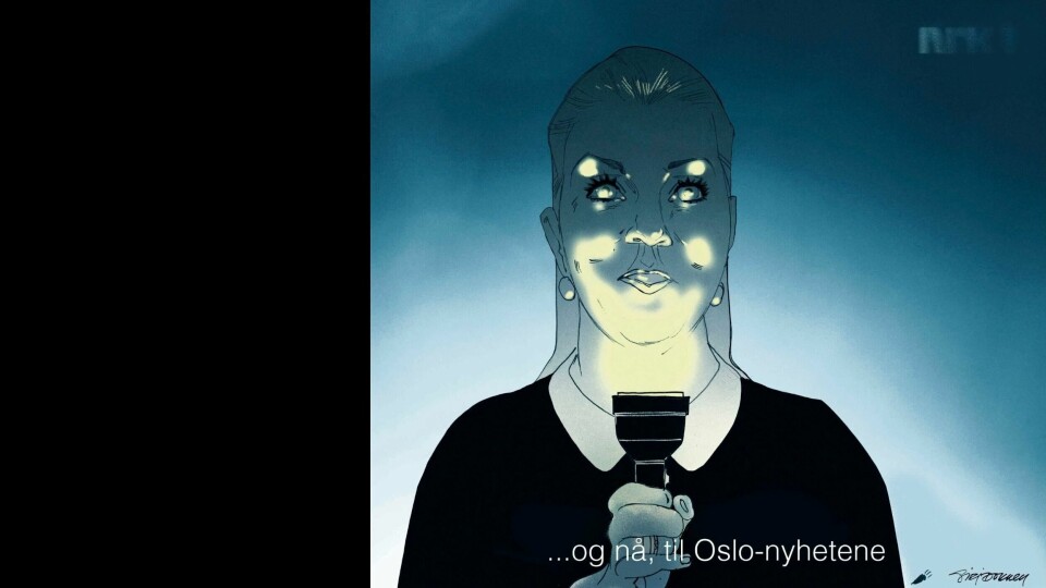 «Vi lever i et av verdens aller tryggeste land, med en av verdens tryggeste hovedsteder. At politikere og medier likevel velger å spre frykt, gjør oss nok ikke noe særlig tryggere», skriver Magnus Forsberg. Illustrasjon til kommentar av Magnus Forsberg 11. februar