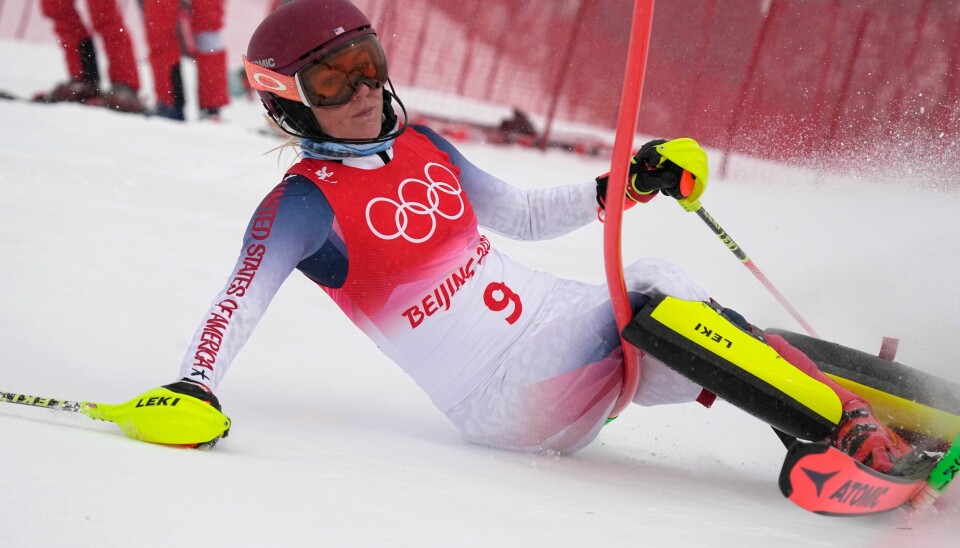 Mikaela Shiffrin kjørte igjen ut i slalåm og ødela gullsjansen i kombinasjonen. Mikaela Shiffrin kjørte igjen ut i slalåm og ødela gullsjansen i kombinasjonen. Foto: Robert F. Bukaty, AP / NTB