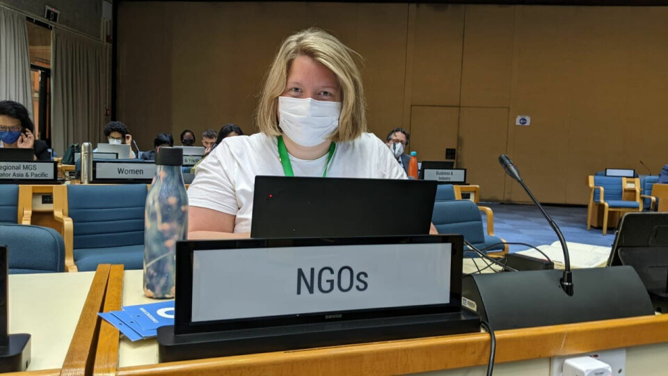 Fagrådgiver Ingrid Rostad i Forum for utvikling og miljø, er del av ledergruppa for sivilsamfunnet i FNs miljøprogram. Hun koordinerer over 300 representanter fra sivilsamfunnet som er tilstede under det pågående FN-møtet i Nairobi, og enda flere hundre som deltar digitalt. Fagrådgiver Ingrid Rostad i Forum for utvikling og miljø, er del av ledergruppa for sivilsamfunnet i FNs miljøprogram. Hun koordinerer over 300 representanter fra sivilsamfunnet som er til stede under FN-møtet i Nairobi, og enda flere hundre som deltar digitalt.