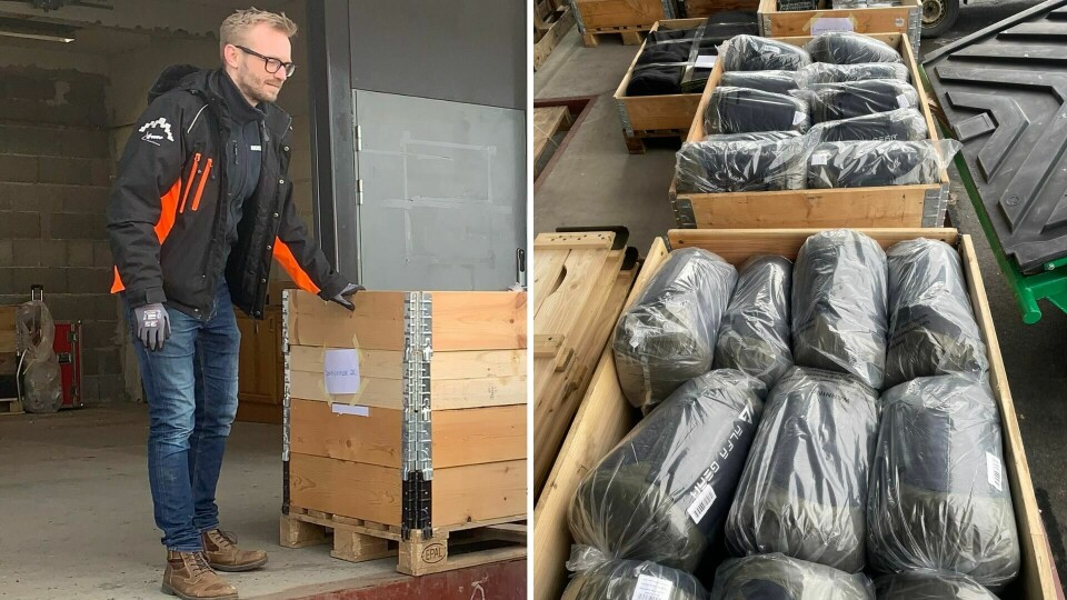 Adrian Tollefsen fra Hokksund visste at det hastet å få det livsviktige utstyret sørover til Ukraina. Mye av utstyret han og vennegjengen har samlet inn, har allerede kommet frem for å hjelpe folk som har mistet hjemmene sine. Adrian Tollefsen