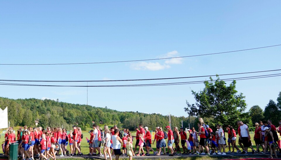 Masse folk på Ekebergsletta under paraden og åpningskonserten i forbindelse med Norway Cup 2019. Foto: Fredrik Hagen / NTB Masse folk på Ekebergsletta under paraden og åpningskonserten i forbindelse med Norway Cup 2019. Foto: Fredrik Hagen / NTB