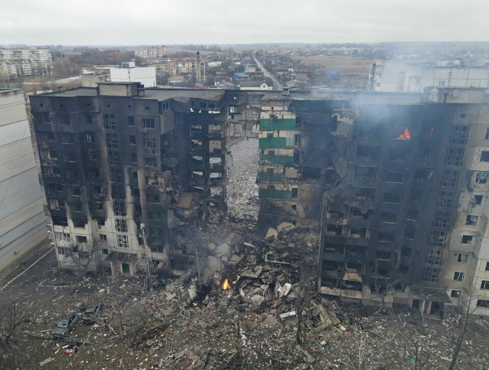 En boligblokk ødelagt etter et russisk bombing i Borodyanka i Kyiv-regionen torsdag denne uka. En boligblokk ødelagt etter et russisk bombing i Borodyanka i Kyiv-regionen torsdag denne uka.