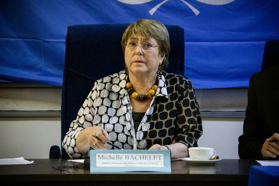 FNs høykommissær for menneskerettigheter, Michelle Bachelet, skal omsider besøke Xinjiang-provinsen i Kina. Foto: Sophie Garcia / AP / NTB FNs høykommissær for menneskerettigheter, Michelle Bachelet, skal omsider besøke Xinjiang-provinsen i Kina. Foto: Sophie Garcia / AP / NTB