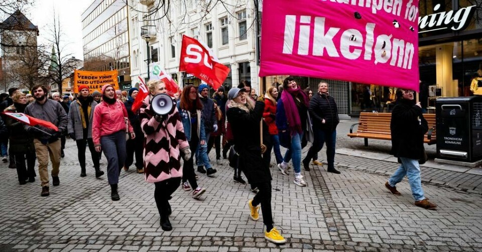 Fra kvinnedagen i Trondheim i 2020. Fra kvinnedagen i Trondheim i 2020.Foto: Tormod Ytrehus/FriFagbevegelse