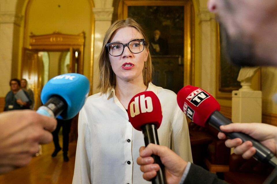 Nestleder Marie Sneve Martinussen (Rødt) i Stortinget ved en tidligere anledning. Marie Sneve Martinussen