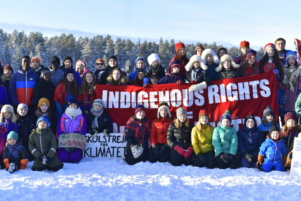 I 2020 demonstrerte Greta Thunberg sammen med samiske barn mot opprettelsen av jernmalmgruve i Jokkmokk. I 2020 demonstrerte Greta Thunberg sammen med samiske barn mot opprettelsen av jernmalmgruve i Jokkmokk.