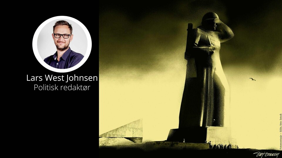 – Krigen var limet i landet, den røde tråden i den russiske fortellingen. Men soldaten på høyden har krympet, skriver Lars West Johnsen. – Krigen var limet i landet, den røde tråden i den russiske fortellingen. Men soldaten på høyden har krympet, skriver Lars West Johnsen.
