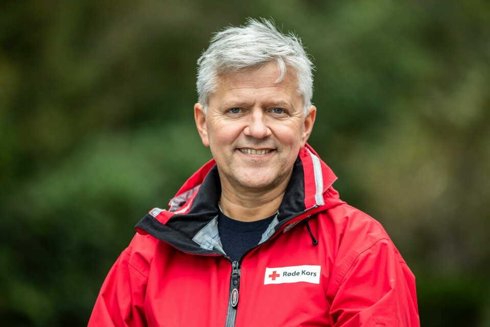 – Når folk skal overnatte her under en pandemi, vil dessverre kapasiteten være begrenset, sier president i Røde Kors, Thor Inge Sveinsvoll. – Når folk skal overnatte her under en pandemi, vil dessverre kapasiteten være begrenset, sier president i Røde Kors, Thor Inge Sveinsvoll. Foto: Steinar Figved / Skylight / NTB