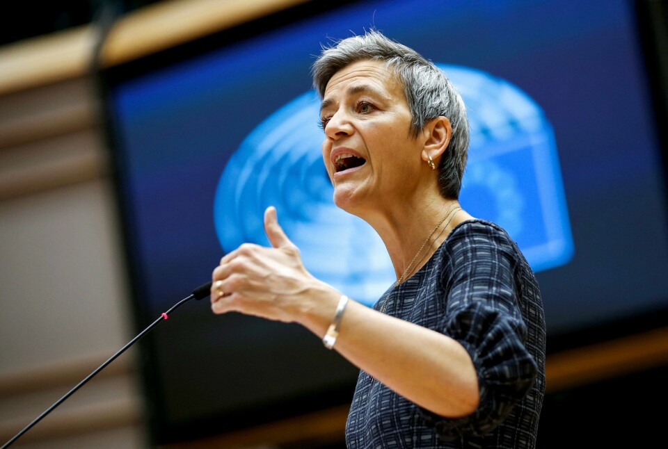 EU viser imponerende vilje og styrke til å gi fellesskapet kontroll, skriver Dagsavisen på lederplass. Her er EUs danske konkurransekommissær Margrethe Vestager, som har vært unionens leder på feltet. .