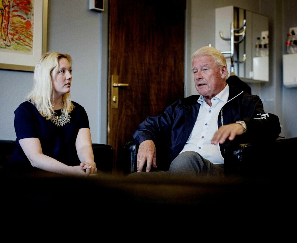 Aina Stenersen er førstekandidat for Frp i høstens valg. Carl I. Hagen er gruppeleder for partiet i dag. Hagen ville ikke uttale seg i denne saken. FOTO: HILDE UNOSEN