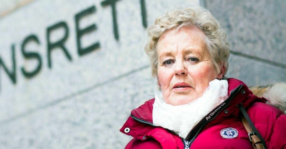 – Jeg er nervøs, sier Inger Synnøve Bratt, her utenfor Borgarting lagmannsrett. Foto: Ole Palmstrøm/FriFagbevegelse