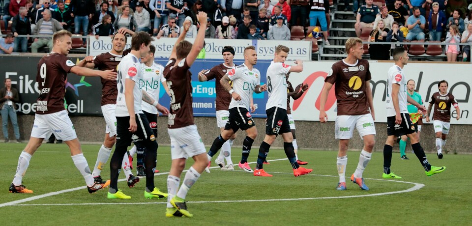Godset og Mjøndalen i cupen i 2017.
