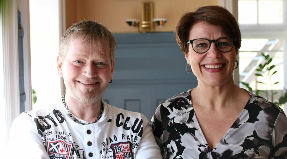 Byråd og BEBOER: Tone Tellevik Dahl er byråd for eldre, helse og arbeid. Stefan Hausken er beboer på Karlsborg rehabiliteringssenter i Oslo. FOTO: ASLAK BORGERSRUD