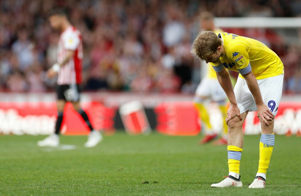 Leeds Patrick Bamford er nedtrykt etter mandagens tap på Grifford Park.
