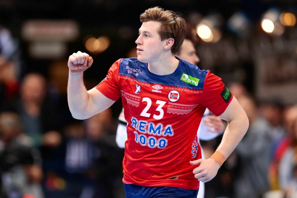Gøran Johannessen under VM-kampen mellom Norge og Tyskland i Hamburg, Tyskland. Håndball-VM 2019 spilles i Danmark og Tyskland. Foto: Lise Åserud / NTB scanpix