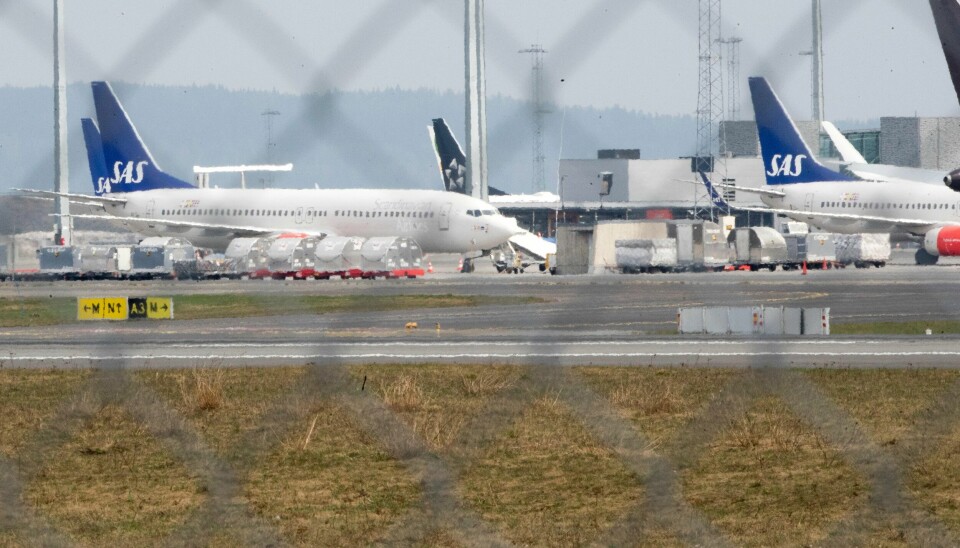 SAS har satt mange av sine fly på bakken etter at pilotene har gått ut i streik. Disse flyene er parkert på Gardermoen.
