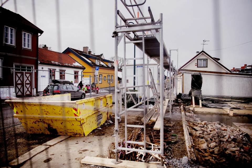 Vålerenggata 36 er revet.Foto: Hilde Unosen Vålerenggata 36 er revet.Foto: Hilde Unosen