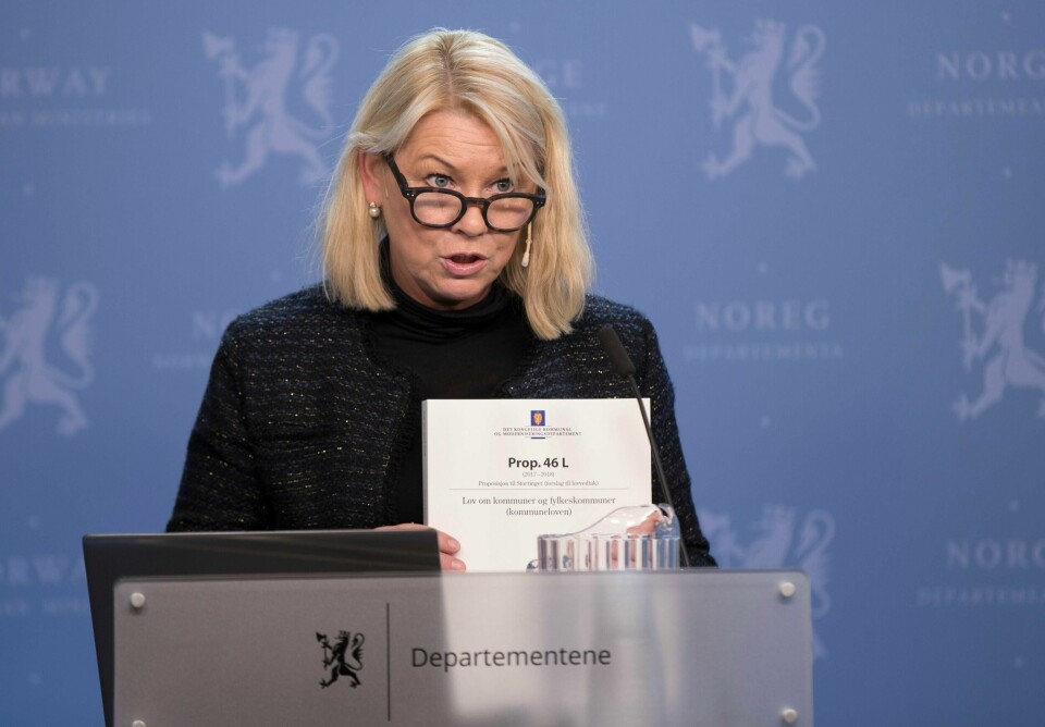 Kommunal- og moderniseringsminister Monica Mæland.