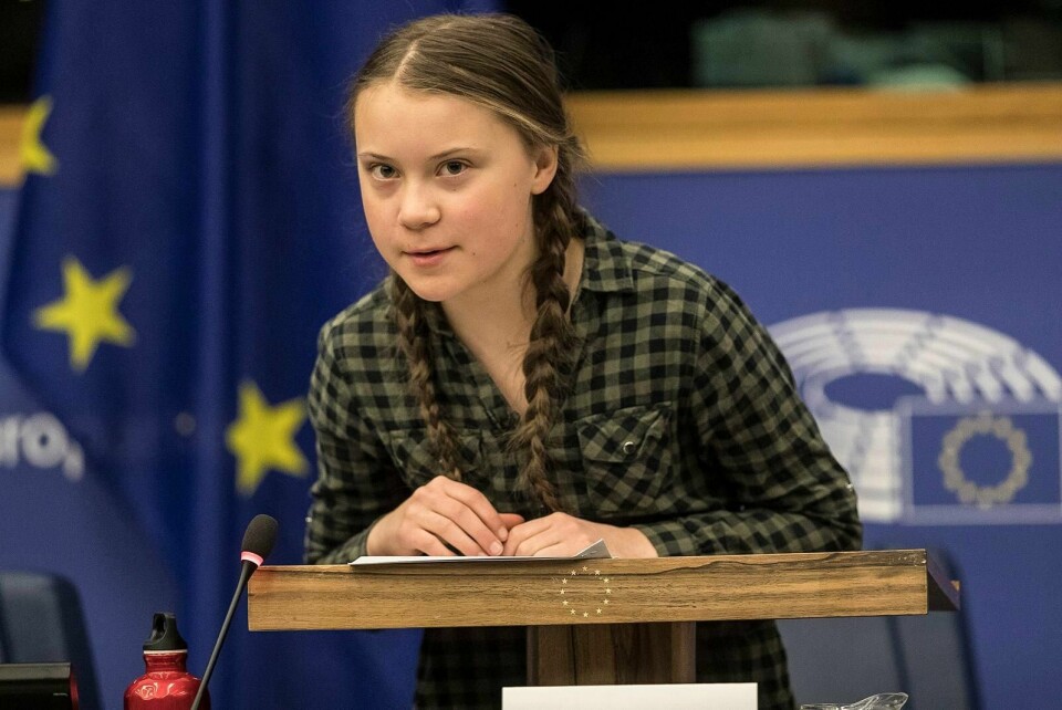 Den unge svenske aktivisten Greta Thunberg har fått miljøsnøballen til å rulle i Europa. Her holder hun tale i EU-parlamentet i Strasbourg. FOTO: NTB SCANPIX