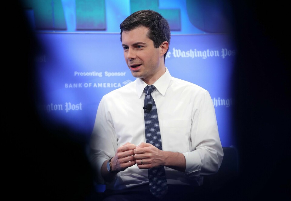 Pete Buttigieg er preseidentkandidat for Demokratene og har lite til overs for nåværende president Donald Trump.