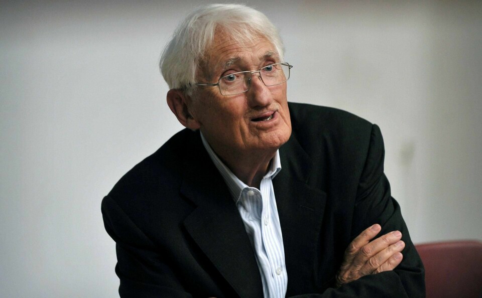 Den tyske filosofen Jürgen Habermas fyller 90 år i juni.FOTO: NTB SCANPIX