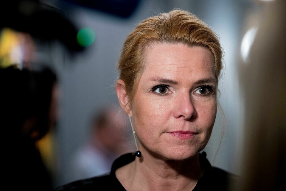 «DRA HJEM»: Innvandringsminister Inger Støjberg fra Venstre har blant annet uttalt at «min opfordring til dem (muslimene) er, at de skal fise hjem til de taberlande, hvor deres holdninger deles. FOTO: VIDAR RUUD/NTB SCANPIX Bildet er av Inger Støjberg. Hun står foran en uskarp bakgrunn. Arkivfoto: Vidar Ruud / NTB scanpix