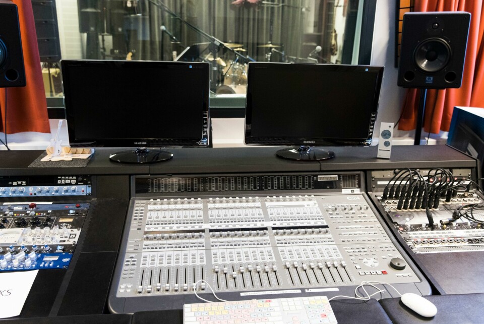 STUDIO: Studioet og instrumentene i Halden fengsel er fullt utstyrt. Halden fengsel, 12.4.2019.