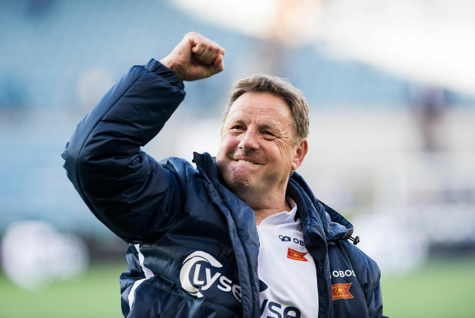 Stavanger 20190516.Eliteserien i fotball 2019: Viking -Stabæk.Vikingtrener Bjarne Berntsen etter kampen mellom Viking og Sabæk på SR-Bank Arena.Foto: Carina Johansen / NTB Scanpix