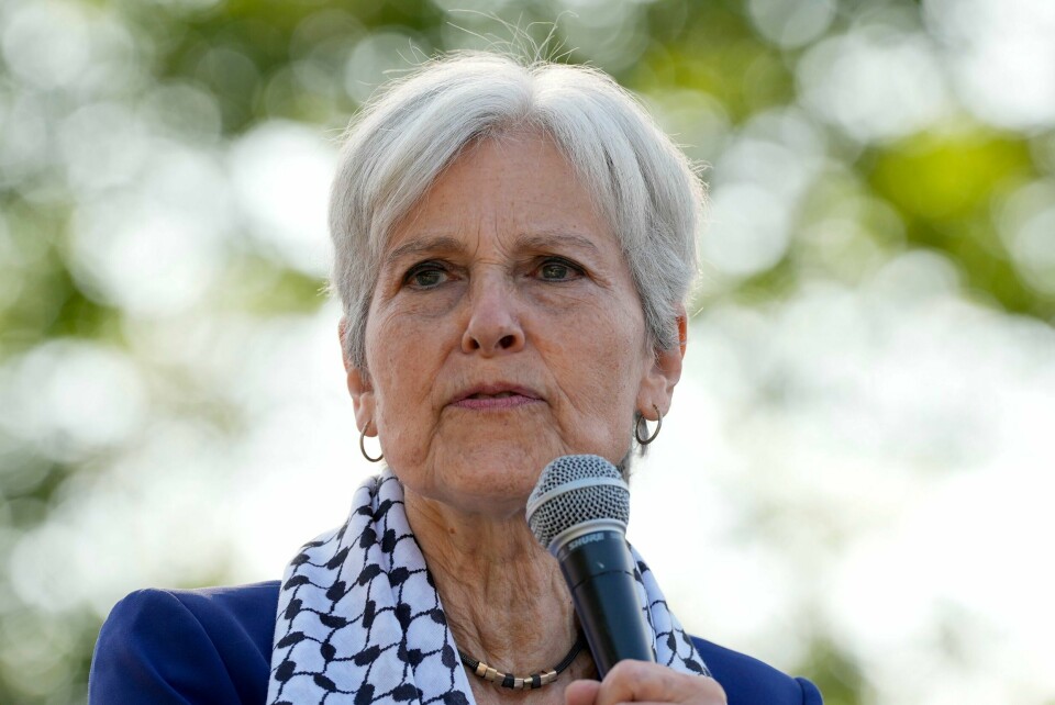 De grønnes Jill Stein får støtte av mange amerikanske muslimer i presidentvalget, viser en måling fra Council on American-Islamic Relations. På målingen leder hun over Demokratenes presidentkandidat Kamala Harris i tre av sju vippestater. De grønnes Jill Stein får støtte av mange amerikanske muslimer i presidentvalget, viser en måling fra Council on American-Islamic Relations. På målingen leder hun over Demokratenes presidentkandidat Kamala Harris i tre av sju vippestater. Foto: Alex Brandon / AP / NTB